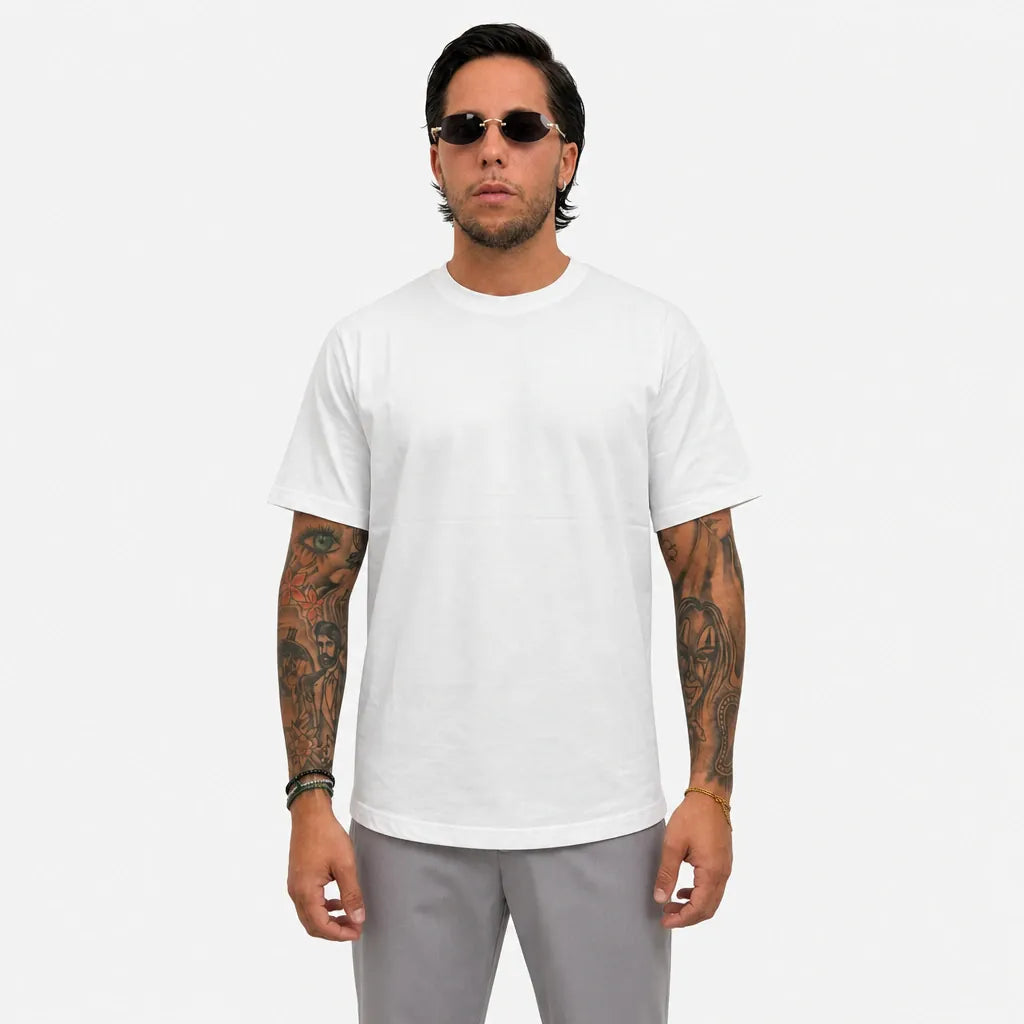 T-Shirt Foulard Over - TFO120-Bianco - front