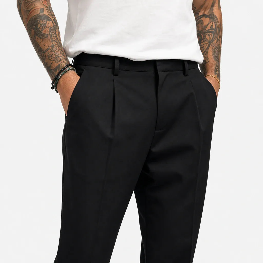 Pantalone Con Pences - ZP253-Nero - feature 1