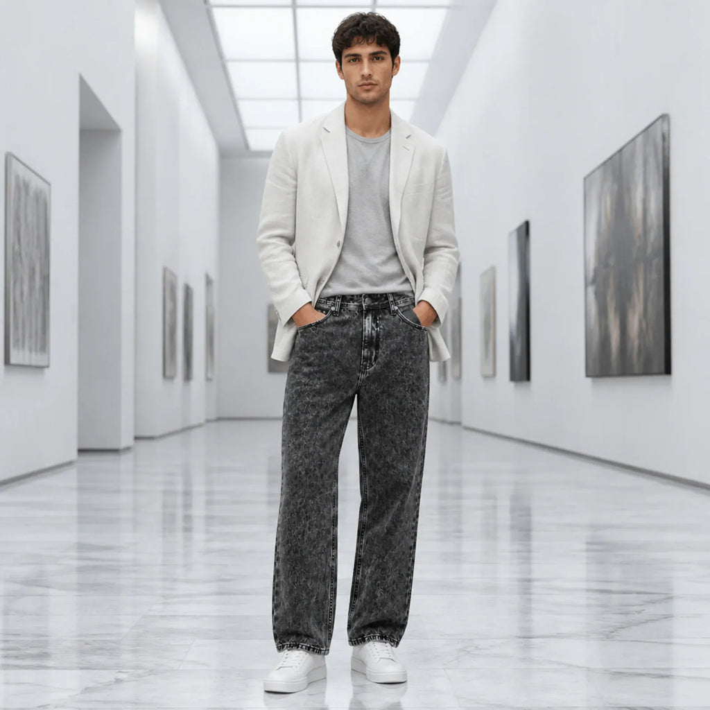 Jeans Grey Fondo Largo